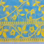 Cotton Dhakai Jamdani-JaalCyan