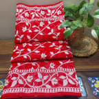 Cotton Dhakai Jamdani-JaalRed