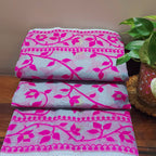 Cotton Dhakai Jamdani-JaalGreyPink