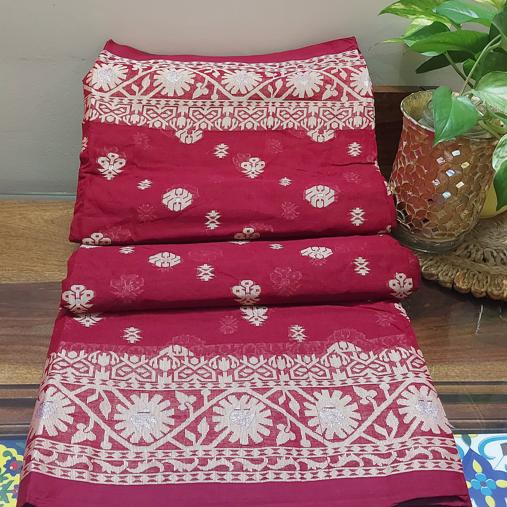 Banarasi Cotton-WeaveMaroon