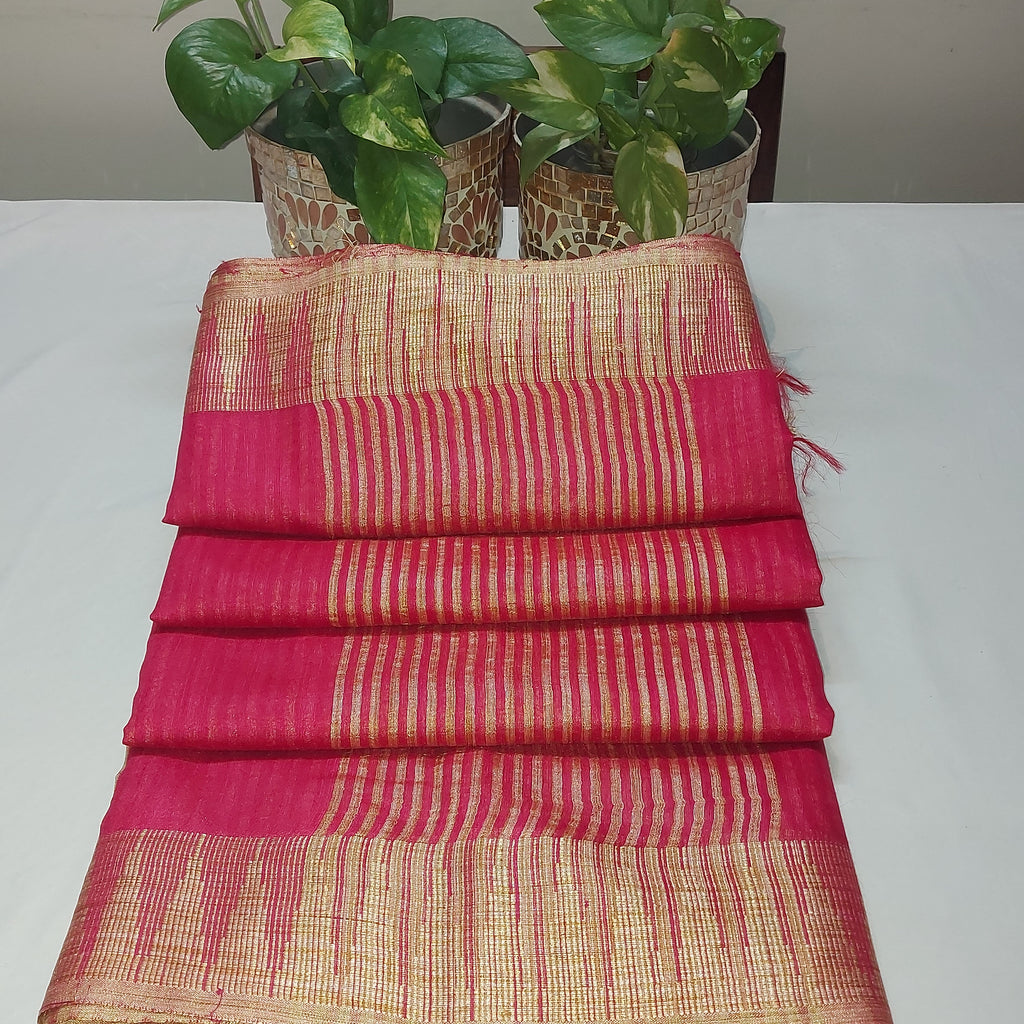 Raga – Dark Pink Handwoven Katan Cotton