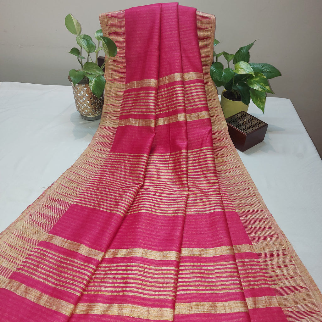 Raga – Dark Pink Handwoven Katan Cotton