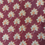 Chanderi Silk-Maheshwari printMaroon