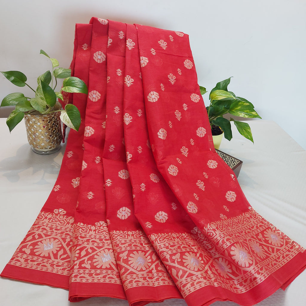 Banarasi Cotton-WeaveRed