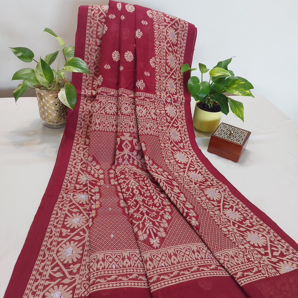Banarasi Cotton-WeaveMaroon