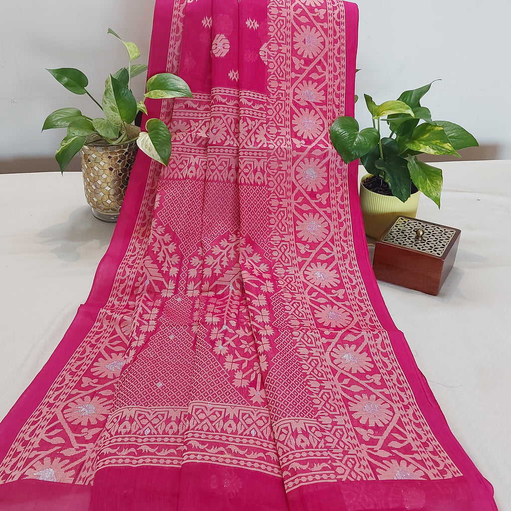 Banarasi Cotton-WeavePink