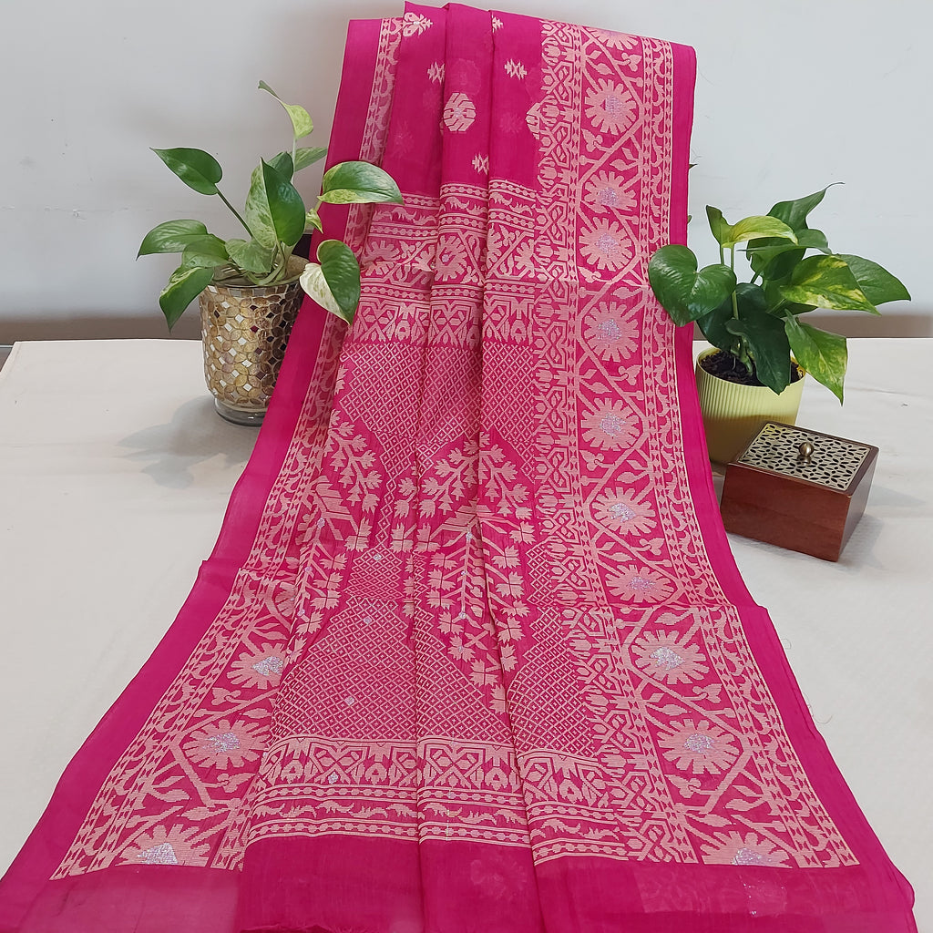 Banarasi Cotton-WeavePink
