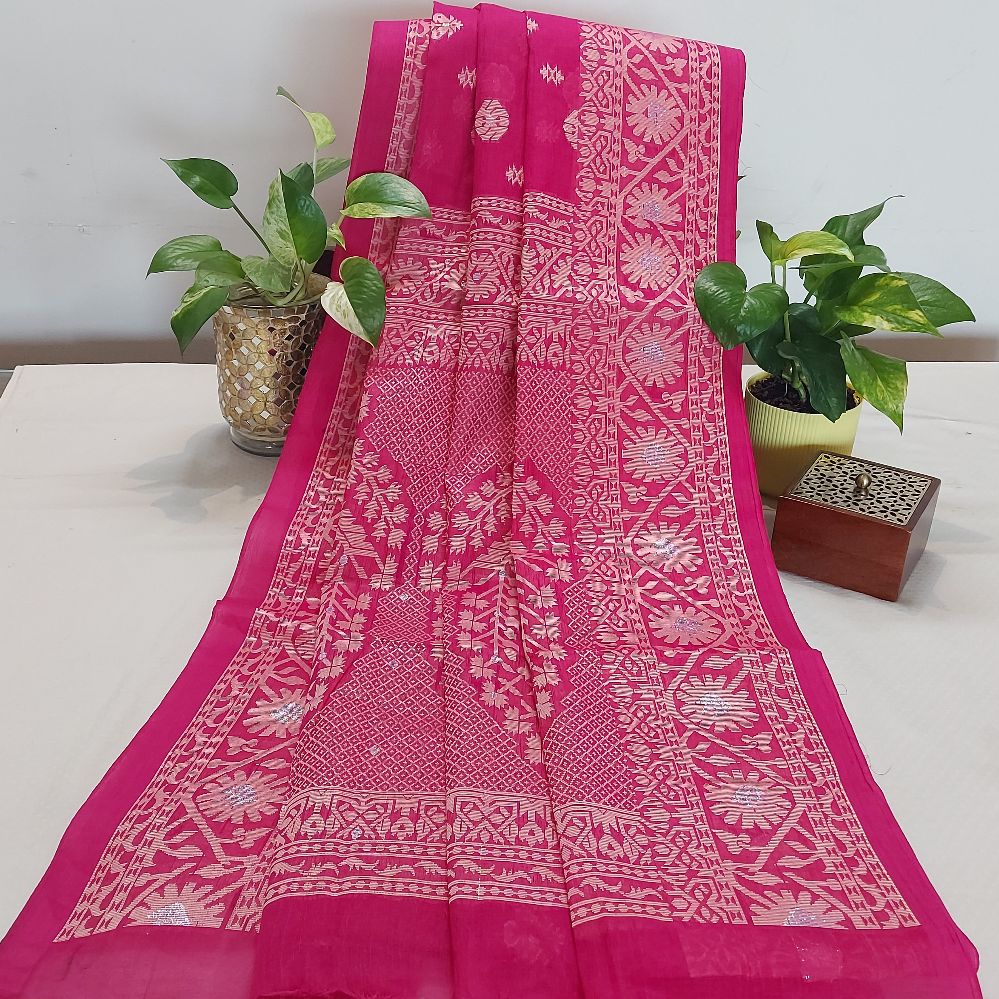 Banarasi Cotton-WeavePink