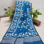 Cotton Dhakai Jamdani-JaalBlue