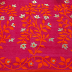 Cotton Dhakai Jamdani-JaalMaroon