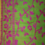 Cotton Jamdani-JaalGreen