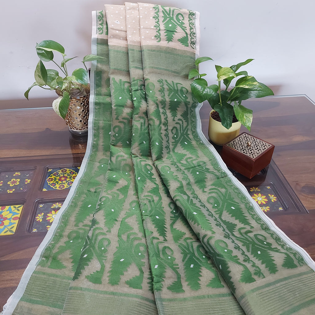 Fawn Meadow - Handwoven Saree