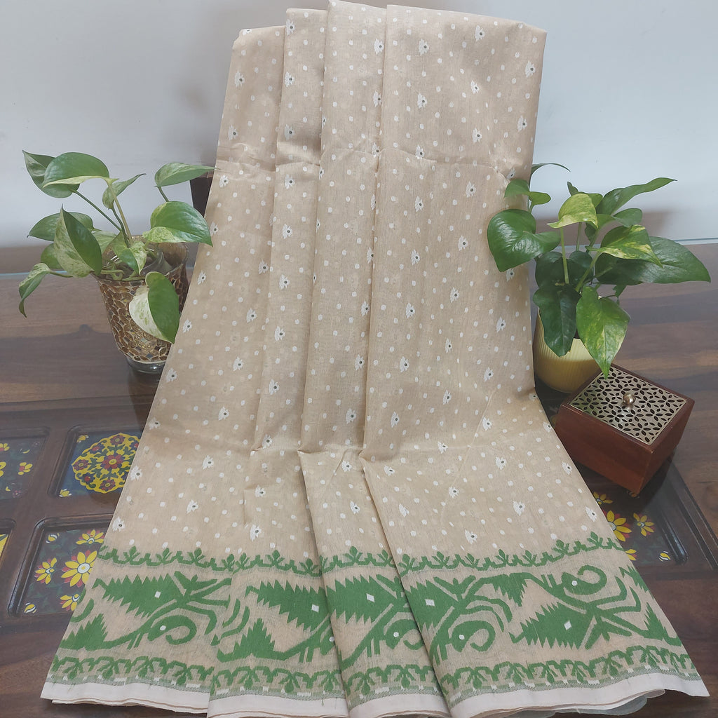 Fawn Meadow - Handwoven Saree