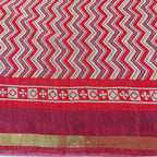 Chanderi Silk-Maheshwari printRed
