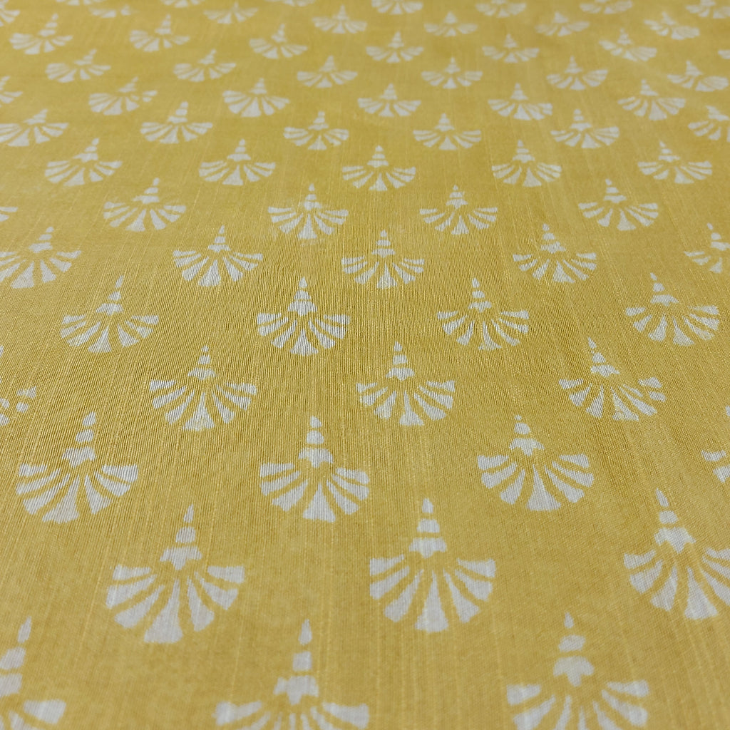 Chanderi Silk-Bagru print Yellow