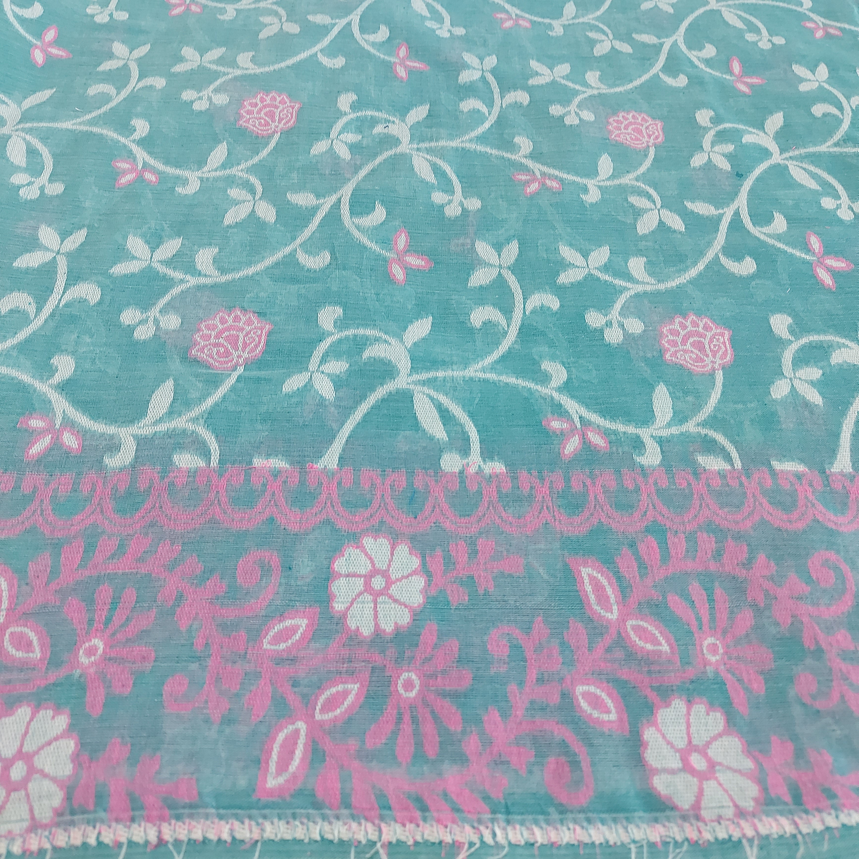 Cotton Jamdani Handloom JaalBlue