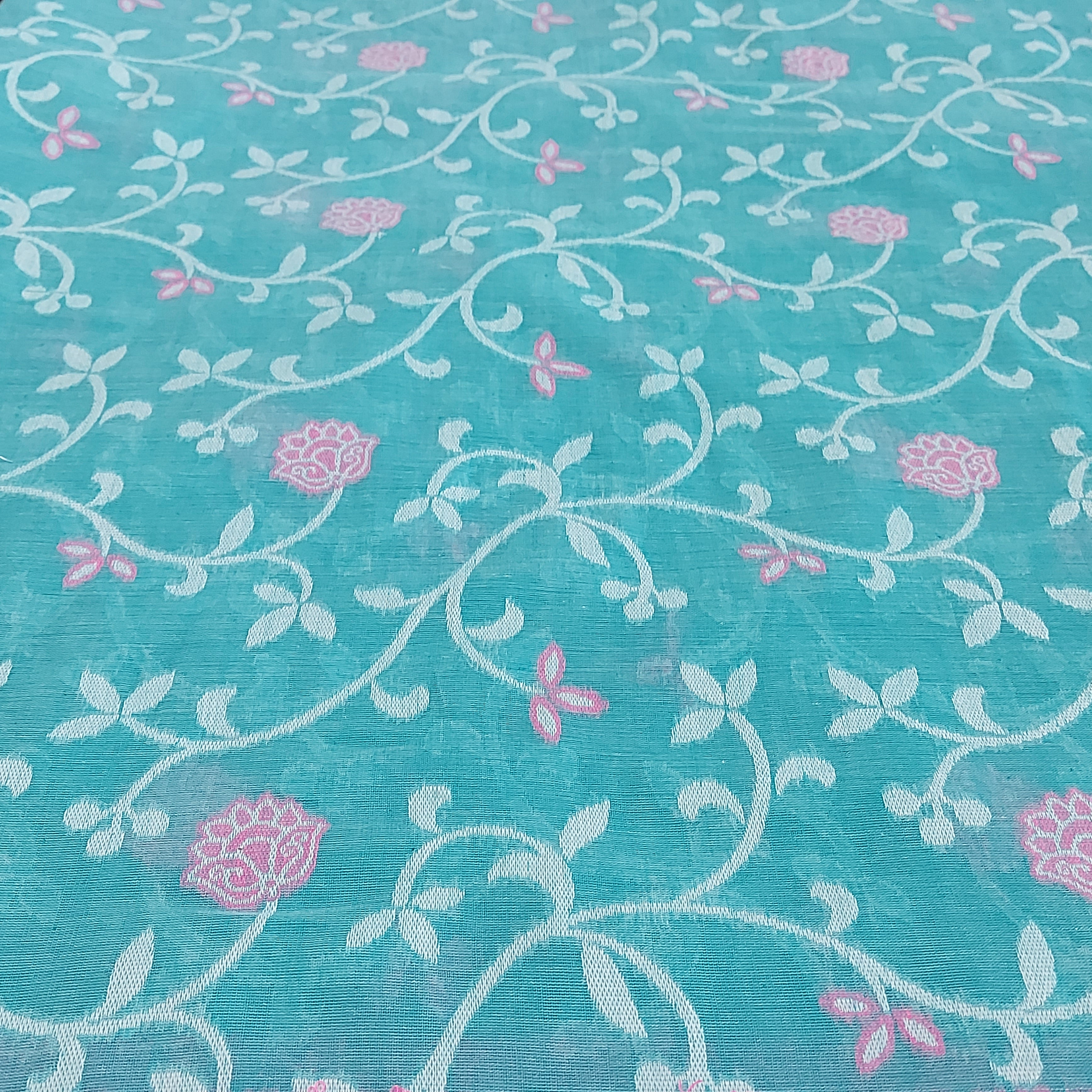 Cotton Jamdani Handloom JaalBlue