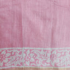 Chanderi Silk-Bagru print Soft Pink
