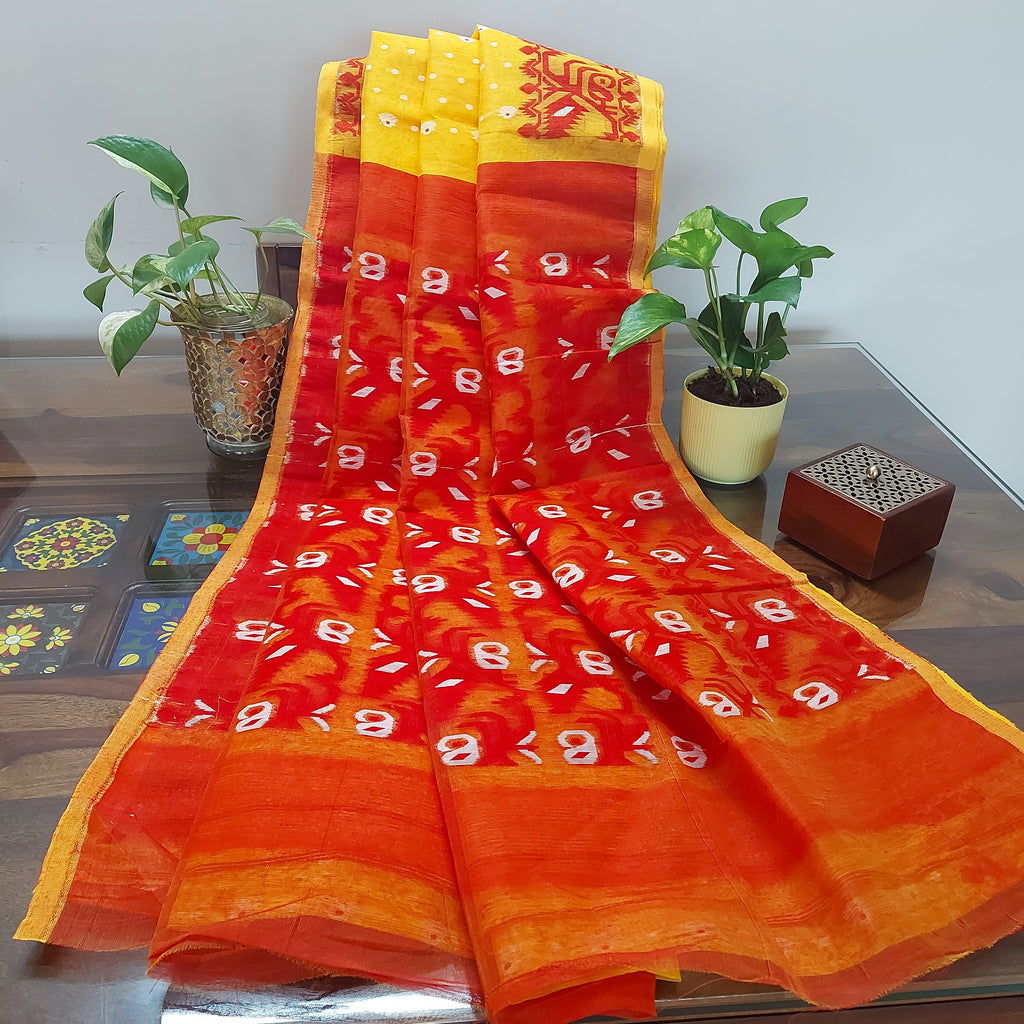 Sunset Ikat - Handloom Saree