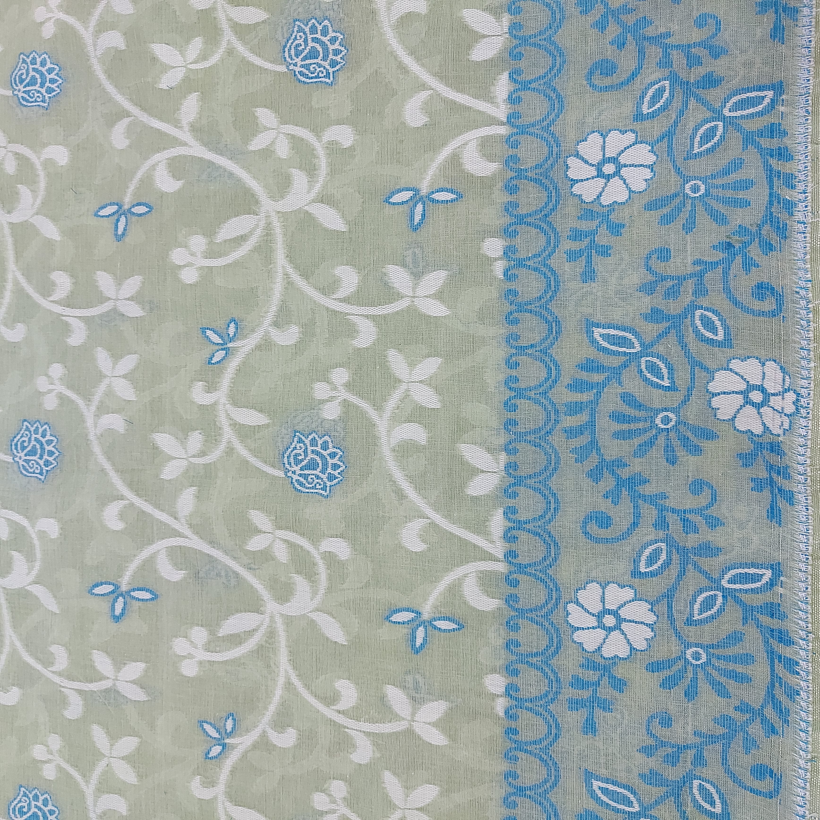 Cotton Jamdani Handloom JaalGreen