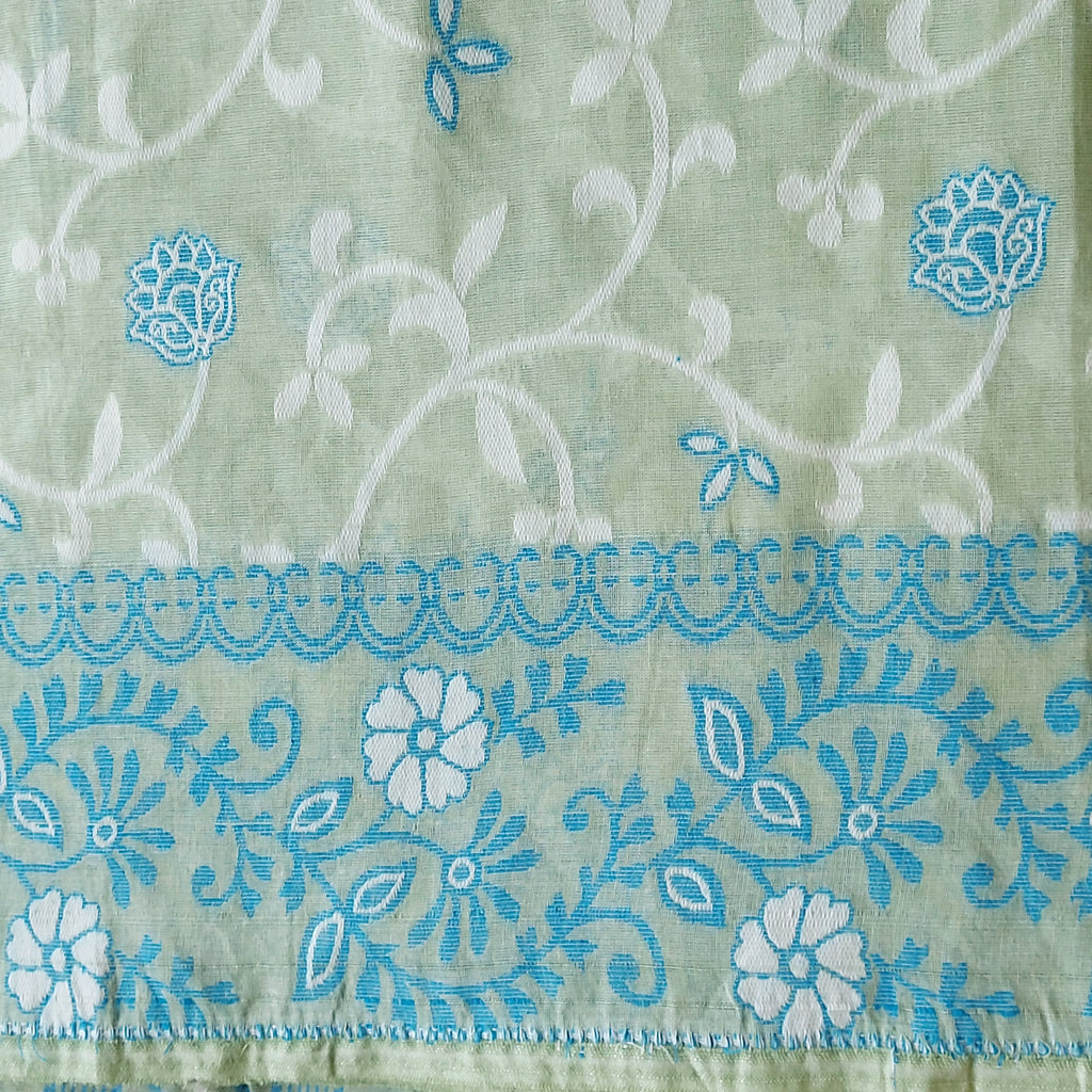 Cotton Jamdani Handloom JaalGreen
