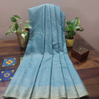 Ragini – Sky Blue Handwoven Katan Cotton