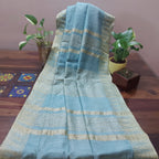 Ragini – Sky Blue Handwoven Katan Cotton