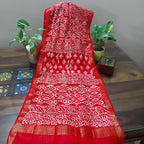 Chanderi Silk-Bagru print Red