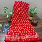 Chanderi Silk-Bagru print Red