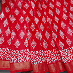 Chanderi Silk-Bagru print Red