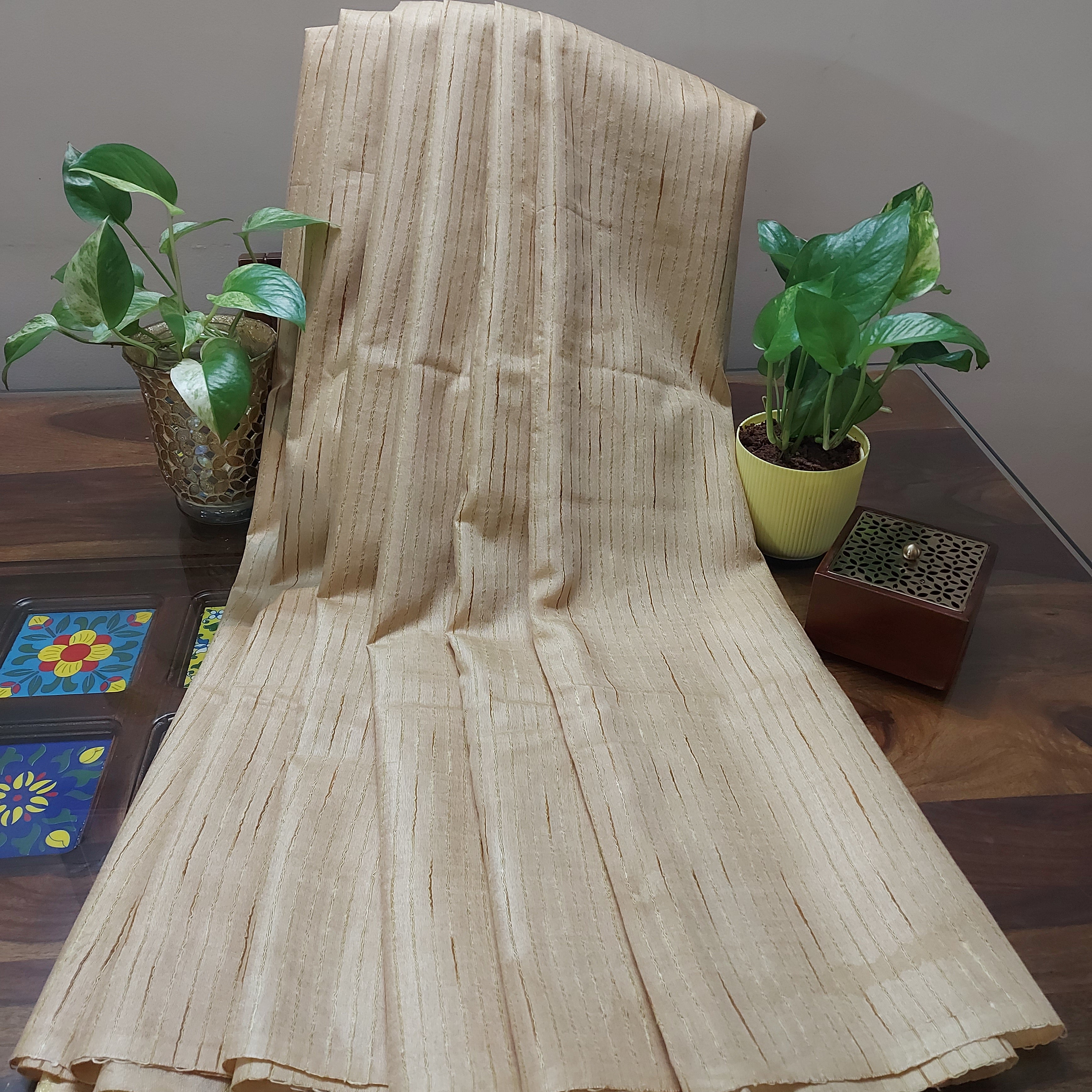 Matka Silk-self linesBeige