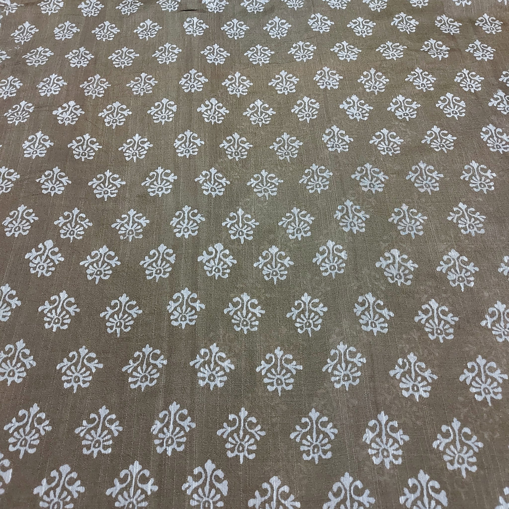 Chanderi Silk-Bagru print Green