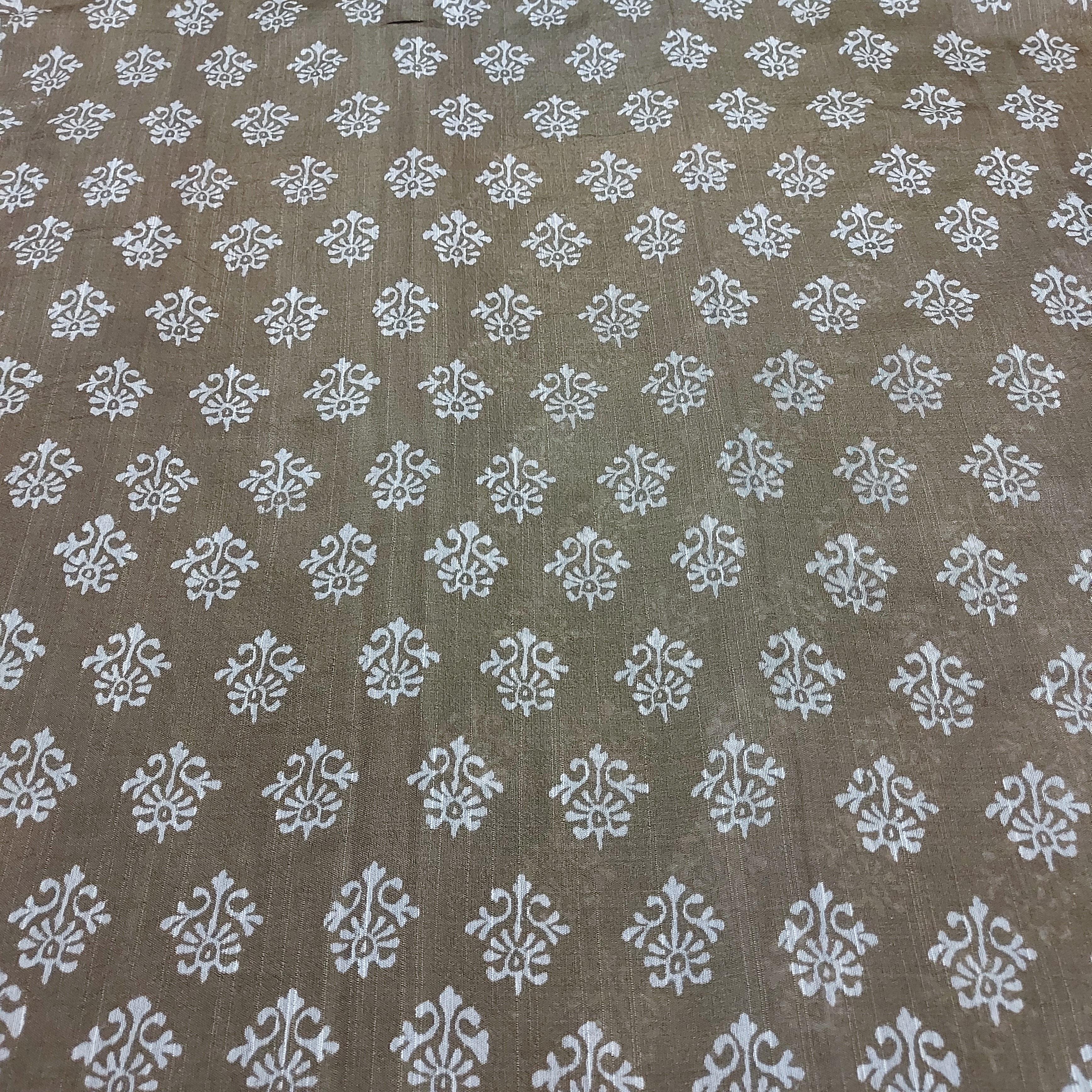 Chanderi Silk-Bagru print Green