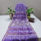 Chanderi Silk-Bagru print Puple