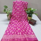 Chanderi Silk-Bagru print Pink