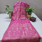 Chanderi Silk-Bagru print Pink
