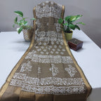 Chanderi Silk-Bagru print Green