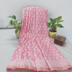 Chanderi Silk-Bagru print Soft Pink