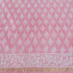 Chanderi Silk-Bagru print Soft Pink