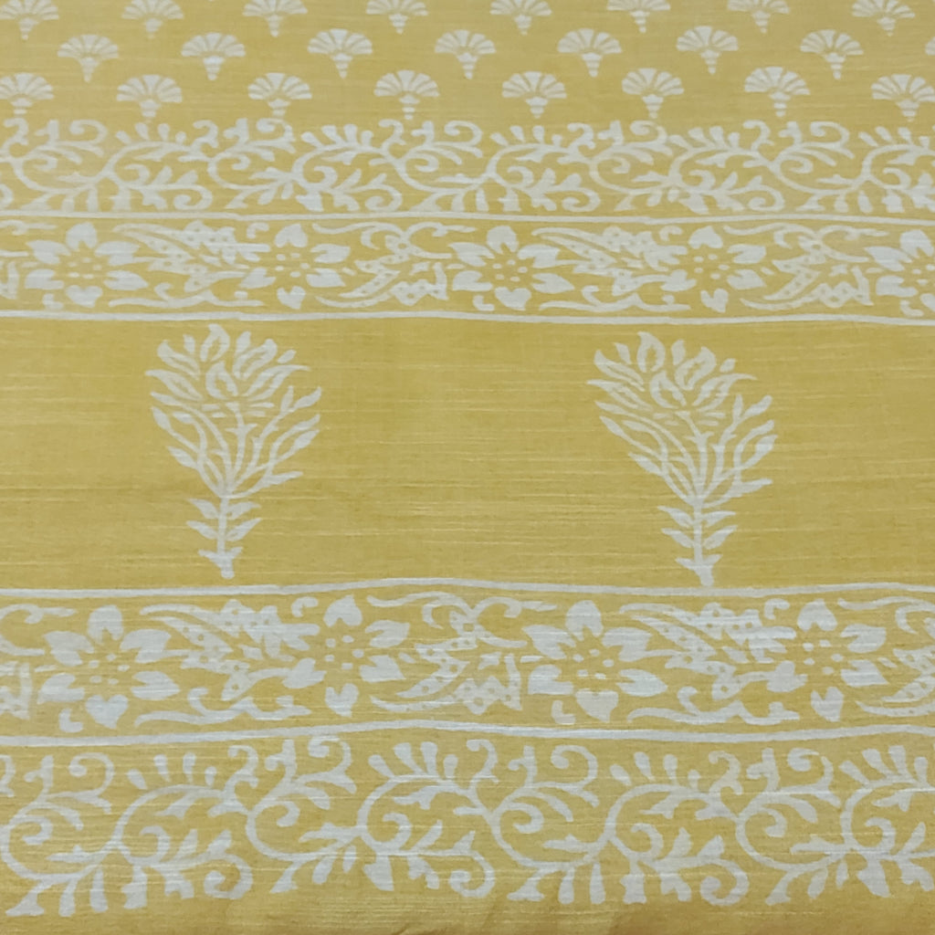 Chanderi Silk-Bagru print Yellow