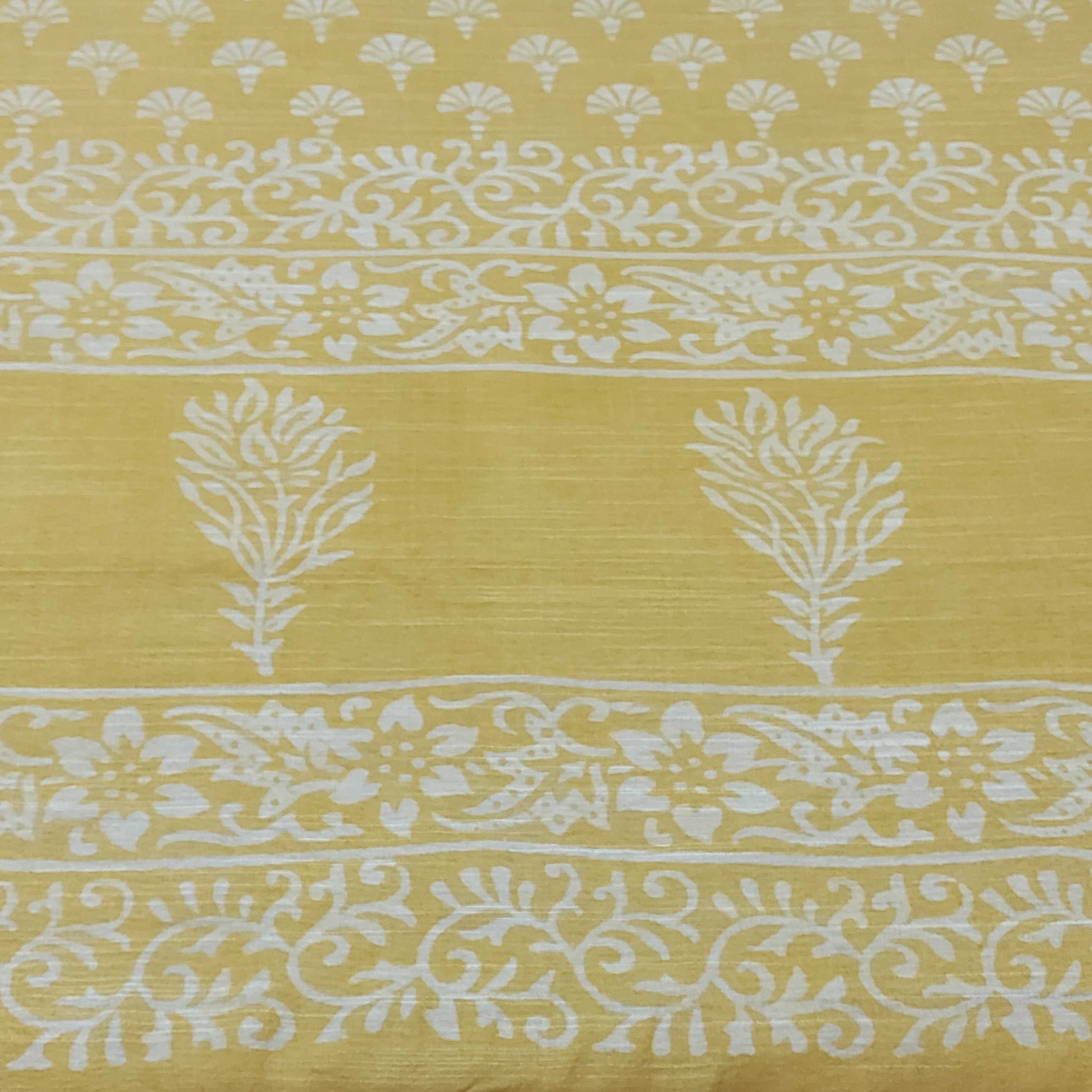 Chanderi Silk-Bagru print Yellow