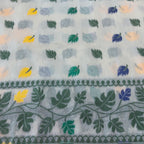 Forest Bliss - Handwoven Leaf Motif Saree