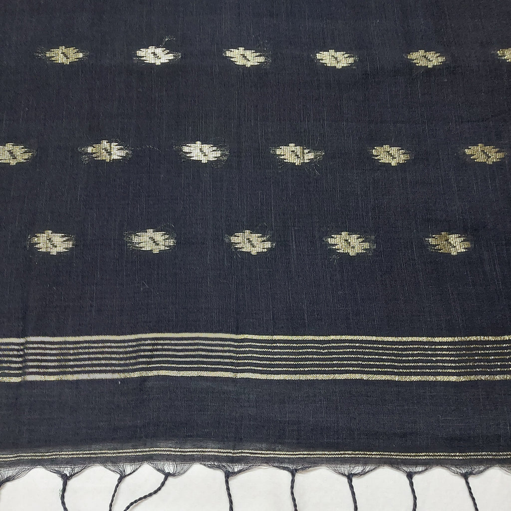 SonaRupa - Black Handloom Saree