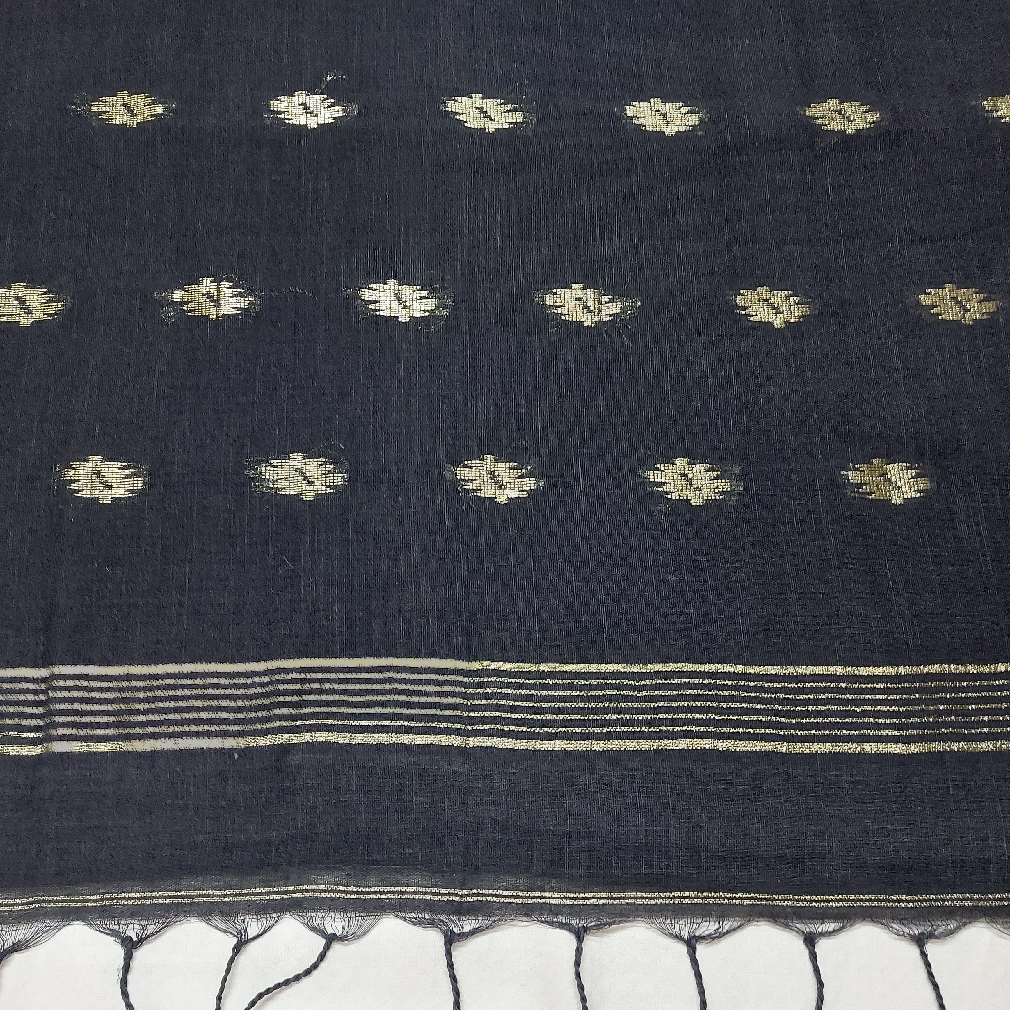 Linen -BlackwithGoldBorderWB