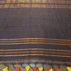 Fantasy - Dark Chocolate Linen Saree