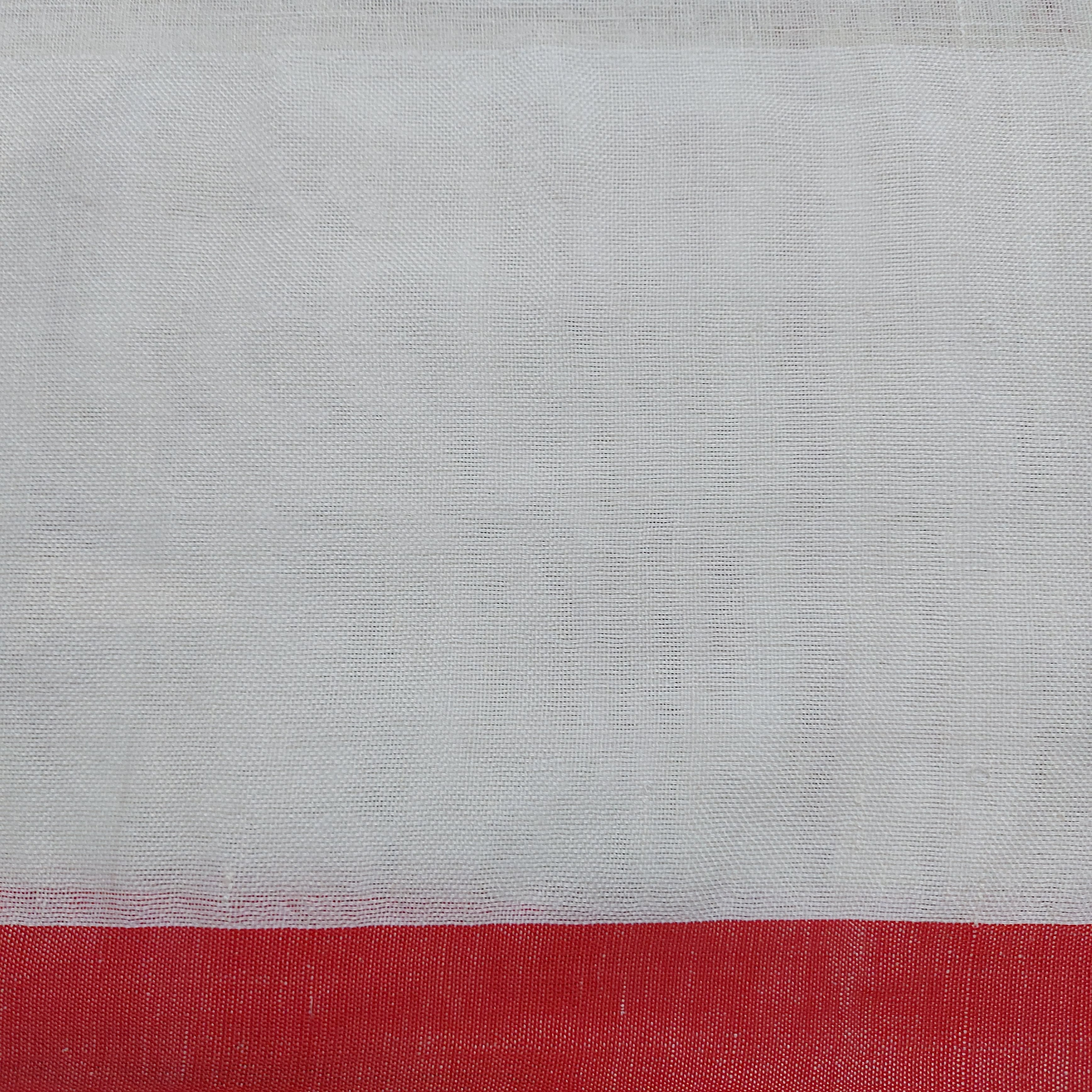 Purnima - White And Red Handloom Saree