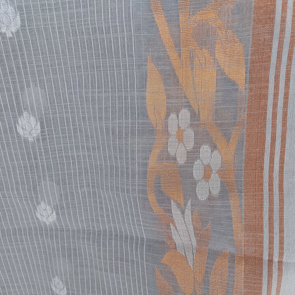 Sada Bahaar - Gray Handloom Jamdani