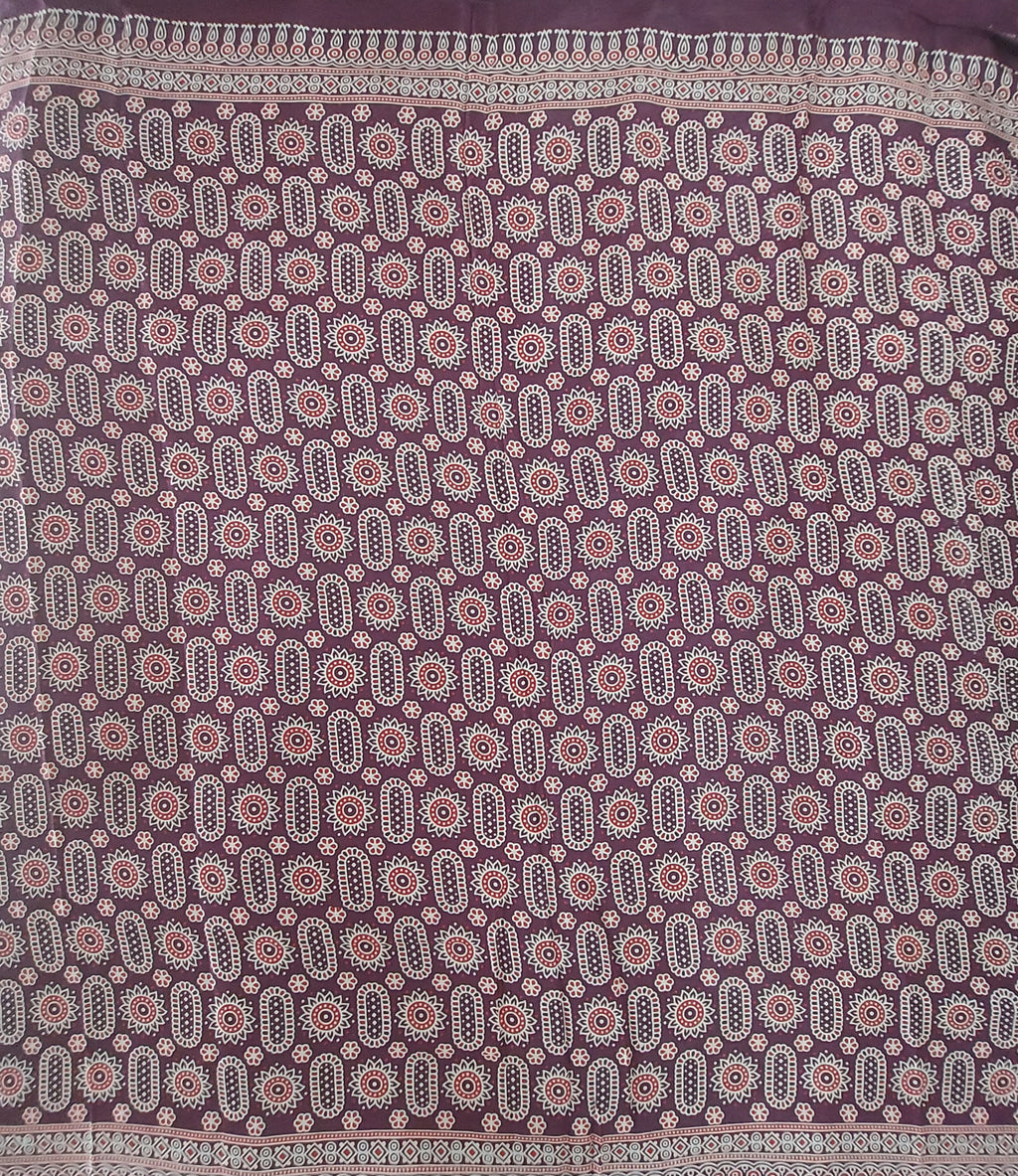 Mallika - Mauve Modal Silk with Tissue pallu
