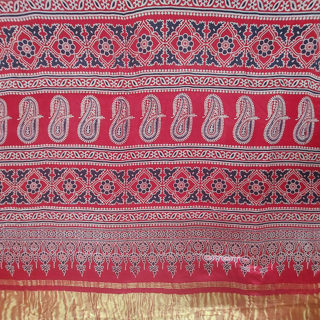 Ragasri - Crimson Modal Silk+Tissue pallu