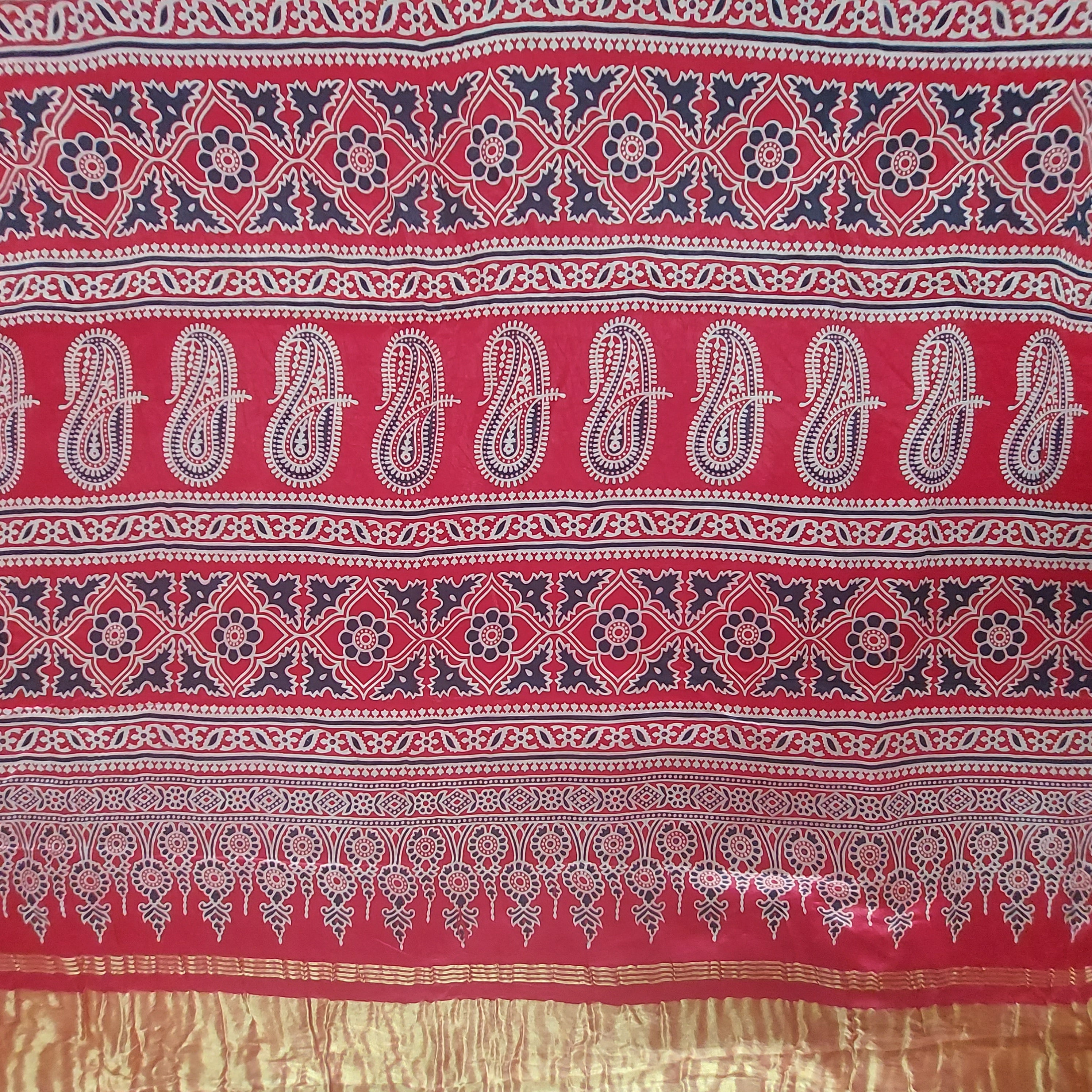 Ragasri - Crimson Modal Silk+Tissue pallu